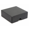 Elegant Texture-Embossed Matt Finish 4 Choc Square Wibalin Gift Box Lid Only 82mm x 78mm x 32mm in Black