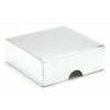 Fold-Up 4 Chocolate Box Lid Only 78mm x 82mm x 32mm in Silver