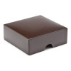 Fold-Up 4 Chocolate Box Lid Only 78mm x 82mm x 32mm in Chocolate Brown