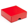 Fold-Up 4 Chocolate Box Lid Only 78mm x 82mm x 32mm in Red