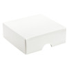 Fold-Up 4 Chocolate Box Lid Only 78mm x 82mm x 32mm in White