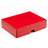 Fold-Up 6 Chocolate Box Lid Only 112mm x 82mm x 32mm in Red