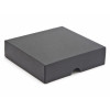 Elegant Texture-Embossed Matt Finish 9 Choc Square Wibalin Gift Box Lid Only 120mm x 112mm x 32mm in Black