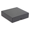 Elegant Texture-Embossed Matt Finish 9 Choc Square Gift Box Lid Only 120mm x 112mm x 32mm in Black