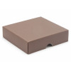 Elegant Texture-Embossed Matt Finish 9 Choc Square Wibalin Gift Box Lid Only 120mm x 112mm x 32mm in Chocolate Brown