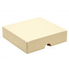 Elegant Texture-Embossed Matt Finish 9 Choc Square Wibalin Gift Box Lid Only 120mm x 112mm x 32mm in Cream