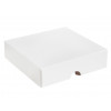 Elegant Texture-Embossed Matt Finish 9 Choc Square Wibalin Gift Box Lid Only 120mm x 112mm x 32mm in White