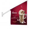 Hames Hot Chocolate - Point of Sale Double Sided Shop Front Wall Flag with Holder