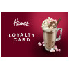 Hames Hot Chocolate - Point of Sale Loyalty Card Double Sided Print 380mic x 100