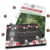 Promotional Branded Advent –  48g Milk Chocolate Christmas Shapes (In a Foiled Tray) 24 Door Desktop Calendar Full Colour Print With Your Design