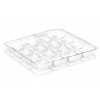 Clear 16 Cav Square Insert Tray (4 rows of 4 config) for Square Wibalin Box 159mm x 148mm x 32mm