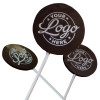 Promotional - Chocolate Lollipop Personalised with Chocolate Graphic Artwork
