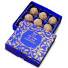 Hames Bronze Range - 9 Flaked Milk Chocolate Truffles Presented in a Stunning Blue Box with a Foil Print x Outer of 10