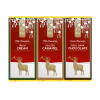 Festive Stag - Trio of 50g Dark Chocolate Bar, Milk Chocolate Irish Cream Flavour & Milk Chocolate Salted Caramel Flavour Bar Wrapped in Gold Foil Finished with a Festive Wrapper x Outer 12