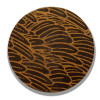 Cake and Dessert Topper 30mm Printed Chocolate Buttons - Dark Chocolate Copper Print - Bird Feathers Design - Outer of 1008