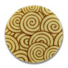 Cake and Dessert Topper 30mm Printed Chocolate Buttons - White Chocolate Brown Print - Atlantic Design - Outer of 1008