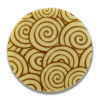 Cake and Dessert Topper 30mm Printed Chocolate Buttons - White Chocolate Brown Print - Atlantic Design - Outer of 1008