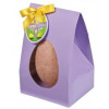 Medium - Lilac Tapered Easter Egg Carton with White Plinth and PVC Window 132mm x 112mm x 210mm
