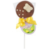Hames Easter Lollies - Milk Chocolate Lollipop Decorated With A White Chocolate Butterfly Finished with a Happy Easter Swing Tag and Twist Tie Bow x Outer of 27