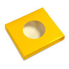 Elegant Large - Sunflower Yellow Egg Carton with a Built in 9 Truffle Box, Gold Cav Tray & PVC Lid 190mm x 125mm x 115mm