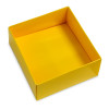 Elegant Large - Sunflower Yellow Egg Carton with a Built in 9 Truffle Box, Gold Cav Tray & PVC Lid 190mm x 125mm x 115mm
