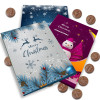 Promotional Branded Advent – 70g Milk Chocolate Christmas Shapes (In a Foiled Tray) Full Size 24 Door Calendar Full Colour Print With Your Design