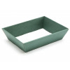 Small Shallow Green Elegant Texture-Embossed Matt Finish Card Hamper Tray 45mm (D) -180 x 126mm at TopTapering to 148 x 102mm at the Bottom