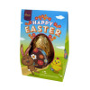 Hames - Happy Easter Milk Chocolate Egg with Bunnies 125g Wrapped  in Gold Foil and Presented in a Cute Brown Rabbit Tetra Box x Outer of 6