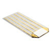 Small Gold Striped Clear Hard Bottom Film Bag with a Silver Card Base 100mm x 220mm