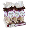 Hames - Milk Chocolate With Mini Mallows Hot Chocolate Stirrer Brown Twist Tie Bow & Swing Tag 35g x Outer of 18