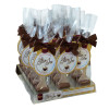 Hames - Milk Chocolate with Caramel Flavour Hot Chocolate Stirrer 35g Brown Twist Tie Bow & Swing Tag x Outer of 18