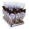Hames - Milk Chocolate with Whisky Flavouring Hot Chocolate Stirrer 35g Brown Twist Tie Bow & Swing Tag x Outer of 18