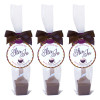 Hames - Milk Chocolate with Whisky Flavouring Hot Chocolate Stirrer 35g Brown Twist Tie Bow & Swing Tag x Outer of 18