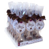 Hames - Milk Chocolate with Irish Cream Flavouring Hot Chocolate Stirrer 35g Brown Twist Tie Bow & Swing Tag x Outer of 18