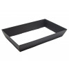 Large Black Elegant Texture-Embossed Matt Finish Card Hamper Tray 70mm (D) - 400 x 256mm at Top Tapering to 366 x 208mm at the Bottom