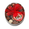 Christmas Snow Globe - Clear Boxed Chocolate Assortment (Medium) 140g Finished with a Beautiful Hand Tied Red Ribbon & Swing Tag x Outer of 12