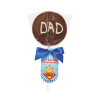 Sentiment Just Saying Chocolate Lollipops Finished with a Swing Tag & Twist Tie Bow - Worlds Greatest Dad x Outer of 18