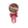 Sentiment Just Saying Chocolate Lollipops Finished with a Swing Tag & Twist Tie Bow - Best Teacher x Outer of 18