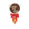 Sentiment Just Saying Chocolate Lollipops Finished with a Swing Tag & Twist Tie Bow - Love You Loads x Outer of 18