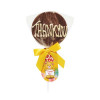 Sentiment Just Saying Chocolate Lollipops Finished with a Swing Tag & Twist Tie Bow - Thank You x Outer of 18