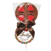 Hames - Luxury Spotty Lollies Milk Chocolate Lollipops Decorated with Jelly Hearts x Outer of 18