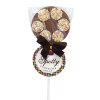 Hames - Luxury Spotty Lollies Milk Chocolate Lollipops Decorated with White Chocolate Jazzies x Outer of 18