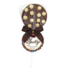 Hames - Luxury Spotty Lollies Milk Chocolate Lollipops Decorated with White Buttons x Outer of 18