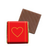 Milk Chocolate Neapolitans Foiled in Gold Finished with a Red Wrapper with a Gold Printed "Heart" 500 Per Box
