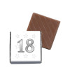 Milk Chocolate Neapolitan - Foiled in Silver Finished With A White Wrapper with a Silver Printed "18 & Silver Stars" 500 Per Box