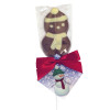 A Very Woolly Christmas - 24 Milk Chocolate Snowmen with White Chocolate Features Lollipops Finished with Xmas Knit Swing Tag & Red Twist Tie Bow x Outer of 24