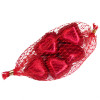 Valentine - Net of 10 Red Foiled Milk Chocolate Hearts Finished with a Red Heart Design Happy Valentine Swing Tag 50g