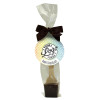 Promotional - Dark Hot Chocolate Stirrer 35g Finished with a Coloured Satin Twist Tie Bow & Swing Tag