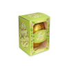 Personalised Egg Box with a 50g Milk Chocolate Egg Wrapped in Gold Foil Finished with a Beautiful Green Themed Happy Easter Flower Design