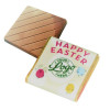 Personalised Milk Chocolate Neapolitans Wrapped in Gold Foil Finished with a Green Themed Happy Easter Bunnies & Chick Design Wrapper